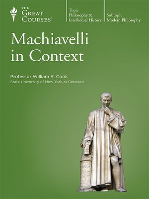 cover image of Machiavelli in Context